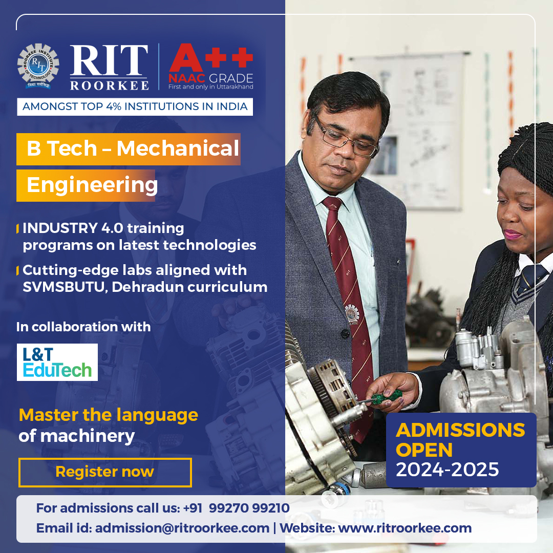 Admission Open (2024-25) at RIT Roorkee